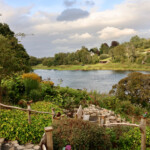Ballathie, les jardins près de la rivière.